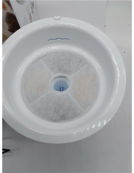 Catit Catit Bebedero Fuente Flor Acero Inox 3L Leds 760 g, Blanco 
