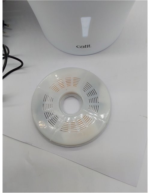 Catit Catit Bebedero Fuente Flor Acero Inox 3L Leds 760 g, Blanco 