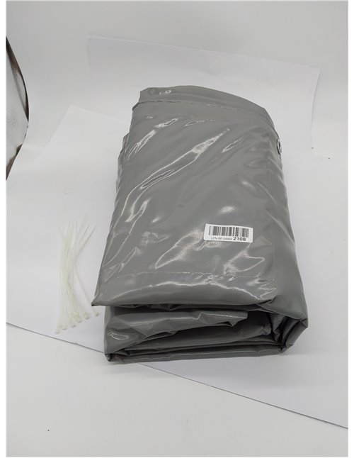 Lona Impermeable Exterior 3x3m, 440 g/m² Lona de Protección Toldo Reforzado PVC con Ojales, Duradera Resistente a Los Rayos UV D