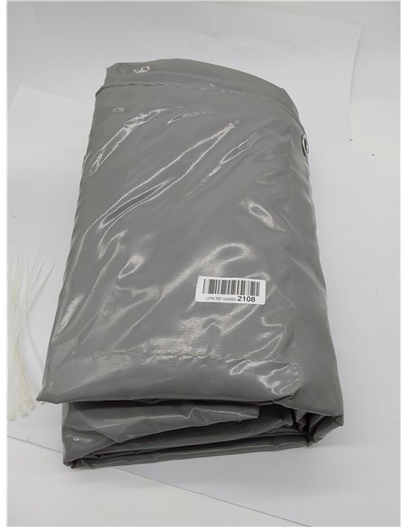 Lona Impermeable Exterior 3x3m, 440 g/m² Lona de Protección Toldo Reforzado PVC con Ojales, Duradera Resistente a Los Rayos UV D