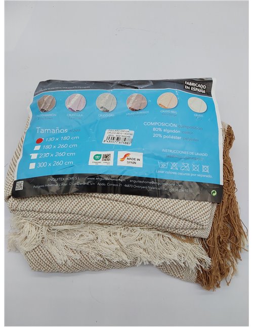 Martina Home Foulard Multiusos Espiga 130X180 Cm Crudo/Beige 