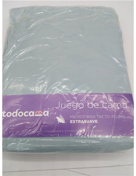 Todocama – Juego de Sábanas de 4 Piezas - 3001 - Sábana Bajera Ajustable - Encimera - Dos Fundas de Almohada de 50x80cm. (Cama 1