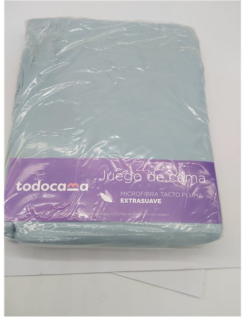 Todocama – Juego de Sábanas de 4 Piezas - 3001 - Sábana Bajera Ajustable - Encimera - Dos Fundas de Almohada de 50x80cm. (Cama 1