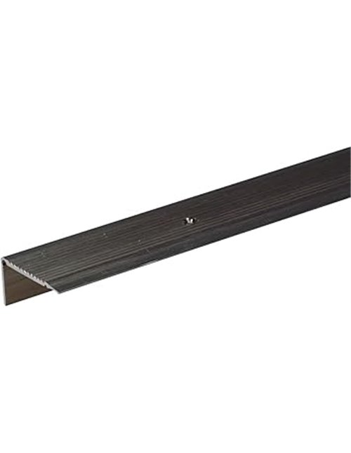 Alberts 484026 Perfil de protección para borde de escalón Aluminio, anodizado en tonalidad de bronce 1000 x 45 x 23 mm