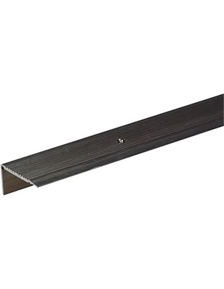 Alberts 484026 Perfil de protección para borde de escalón Aluminio, anodizado en tonalidad de bronce 1000 x 45 x 23 mm