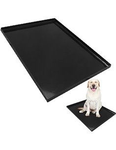 Bandeja metálica de repuesto negra para jaula de perro de medio tamaño (76 cm)