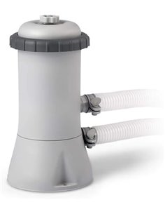 Intex Bomba de filtro de cartucho transparente Krystal - Sistema de filtro de cartucho para piscina - Gris - 900 L/H