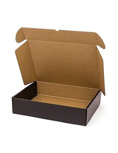 ONLY BOXES, Cajas De Cartón Negra para Envío Postal, Caja Automontable ideal para Regalo, Caja de Cartón Resistente, Dimensiones