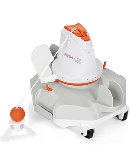 Bestway - Robot Limpiafondos Redondo Multicolor para Piscinas Automatico con Bateria De Litio AquaGlide