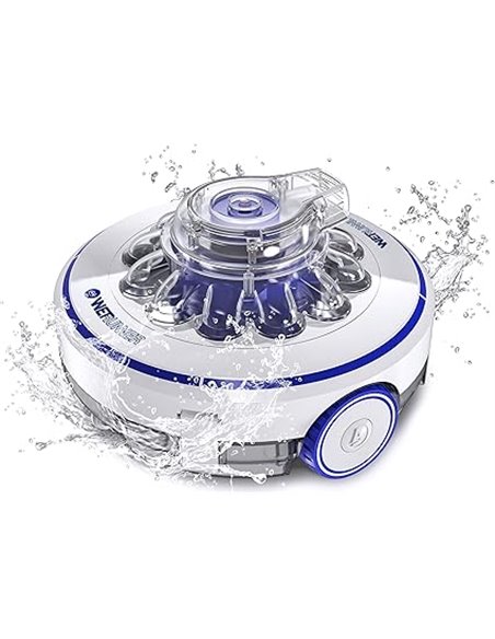 Gre RBR60 - Wet Runner Robot Inalámbrico para Piscinas de hasta 35 m2 con Suelo Plano. Limpiafondo Eléctrico para Piscinas 60 Mi