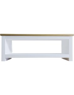 Coffee table with storage shelf MDF living room furniture, white