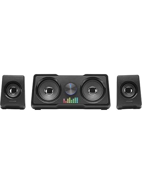 Mars Gaming MS22, Altavoces Gaming Compactos 2.2, RGB Flow, Subwoofer + 4 Drivers Activos, Sonido DSP 35W, Negro