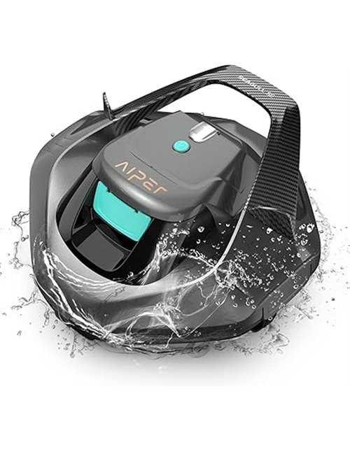 AIPER Seagull SE Robot Piscina, Aspiradora para Piscinas Dura 90 Minutos, Indicador LED, Estacionamiento Automático, Robot Limpi