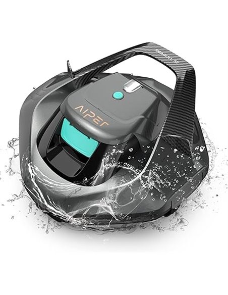 AIPER Seagull SE Robot Piscina, Aspiradora para Piscinas Dura 90 Minutos, Indicador LED, Estacionamiento Automático, Robot Limpi