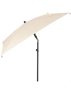 AKTIVE Sombrilla de terraza Cuadrada, 175x175 cm, Mástil de Acero inclinable, Tejido poliéster con protección UV30, 4 Varillas R