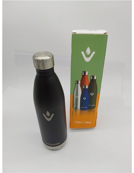 Botella Agua Acero Inoxidable- 750ml- Botella Termica, A Prueba de Fugas, Botella Agua Gimnasio, sin BPA, Cantimplora Acero Inox