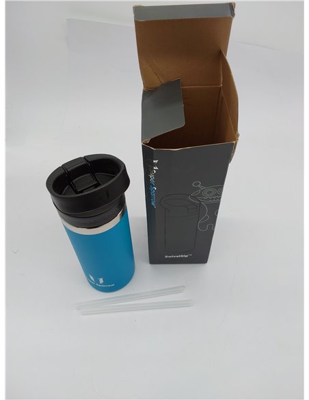 Super Sparrow Botella de Agua Acero Inoxidable - Botella Agua niños Boca Ancha con Paja 500ml - Sin BPA, para Gimnasio, Deporte,