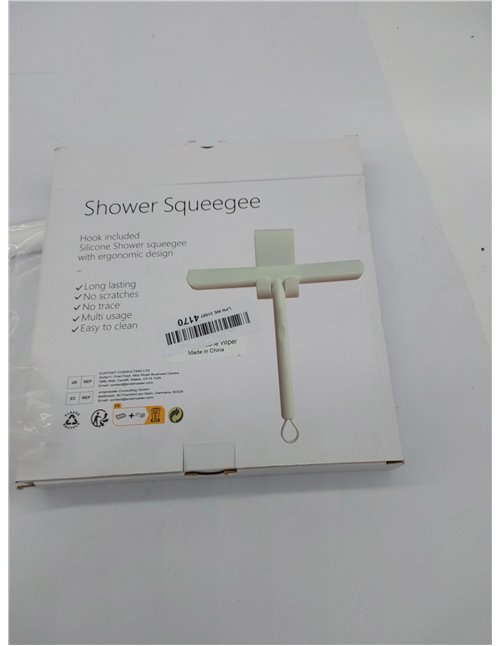 Vinabo Rasquetas Limpiacristales para Ducha de Silicona con Soporte, Limpia Mamparas Cristal, Limpieza y Alisado Superficies Ven