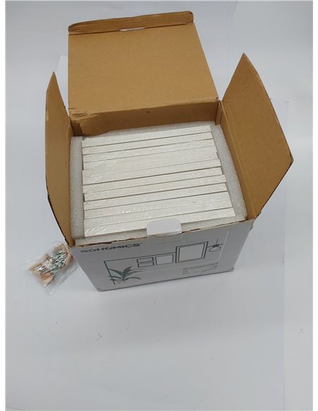 SONGMICS RPF112W Marco para 12 Fotos, Cada una de 10 x 15 cm, con un Marco Individual, Material de MDF, Color Blanco con Grano d