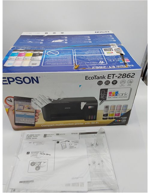 Epson Impresora multifunción EcoTank ET-2862 A4 con depósito de Tinta, conexión Wi-Fi y hasta 3 años de Tinta incluida