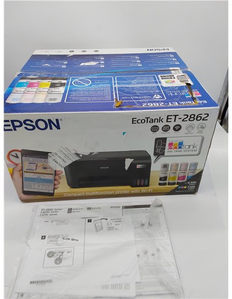 Epson Impresora multifunción EcoTank ET-2862 A4 con depósito de Tinta, conexión Wi-Fi y hasta 3 años de Tinta incluida