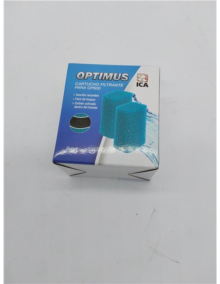 ICA OPC600 Recambio Carga Foamex y Carbón para Filtro Optimus 600, 2 uds 