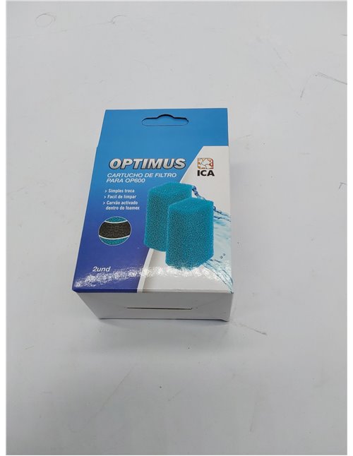 ICA OPC600 Recambio Carga Foamex y Carbón para Filtro Optimus 600, 2 uds 
