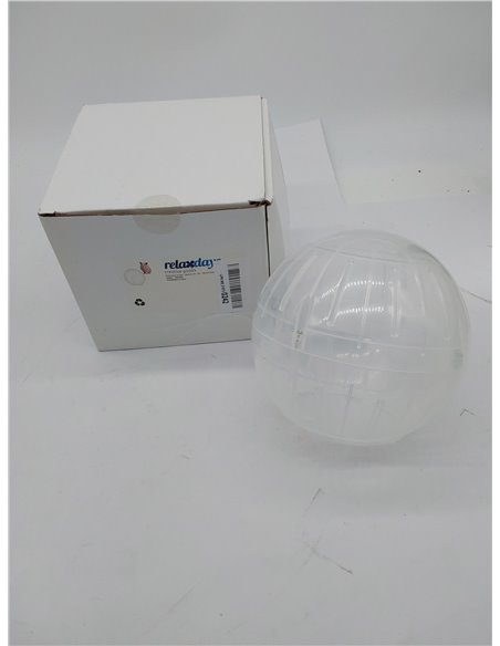 Relaxdays Bola Hámster Juguete para Roedores, Plástico Transparente, 14 cm