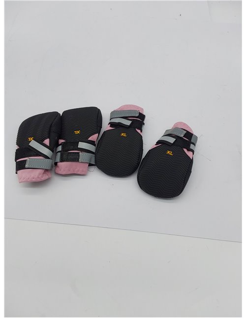 QKURT 4 Piezas Protector de la Pata de Las Botas del Perro,Botas para Perros,Zapatos Impermeables para Perros con Correas Reflec