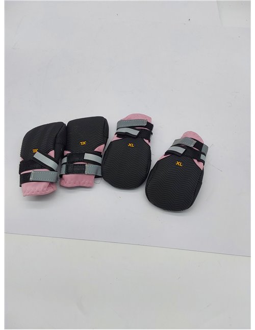 QKURT 4 Piezas Protector de la Pata de Las Botas del Perro,Botas para Perros,Zapatos Impermeables para Perros con Correas Reflec