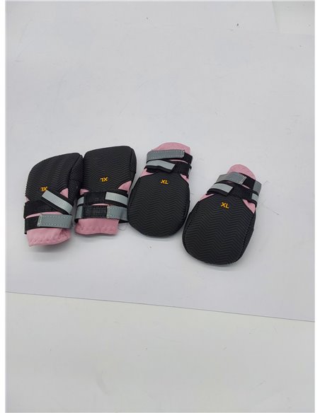 QKURT 4 Piezas Protector de la Pata de Las Botas del Perro,Botas para Perros,Zapatos Impermeables para Perros con Correas Reflec