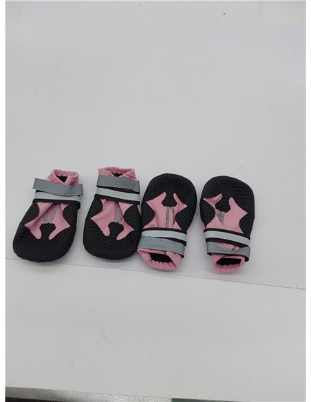 QKURT 4 Piezas Protector de la Pata de Las Botas del Perro,Botas para Perros,Zapatos Impermeables para Perros con Correas Reflec