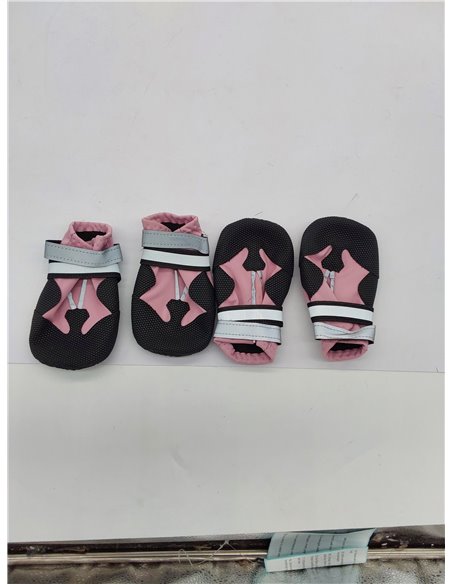 QKURT 4 Piezas Protector de la Pata de Las Botas del Perro,Botas para Perros,Zapatos Impermeables para Perros con Correas Reflec