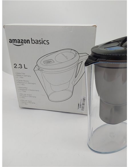  Amazon Basics Jarra de filtrado de agua (2,3 L) - Negro  NO INCLUYE FILTRO