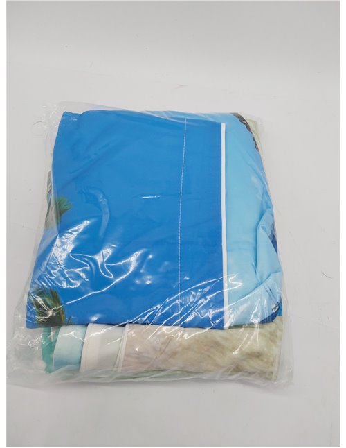 Funda nórdica Ocean 100% algodón, juego de cama de 140 x 200 hojas de palmera estampadas, juego de ropa de cama de estilo de vac