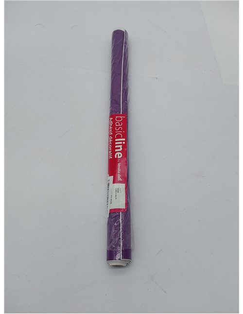 Venilia Lámina adhesiva, Morado Mate, 45cm x 1,5m, Espesor 95μ, Vinilo autoadhesivo para muebles o cocina, decorativas papel pin