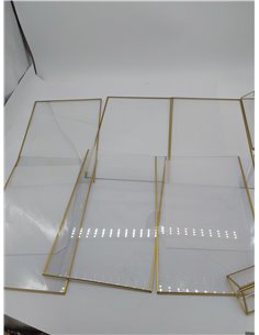 Marcos dorados de doble cara – 6 unidades – soportes de números de mesa de acrílico dorado 2