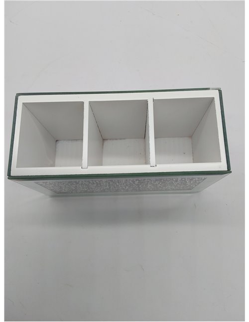 SERENA'S ® Organizador de brochas de maquillaje con espejo  EN UNO DE LOS LADOS TIENE UNA ROTURA EL CRISTAL 