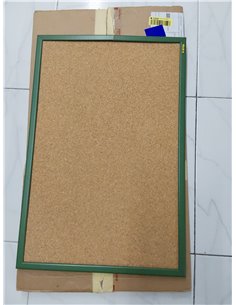 Bi-Office - Tablón de Anúncios de Corcho, Tablero con Marco MDF Verde, 60x40 cm 2