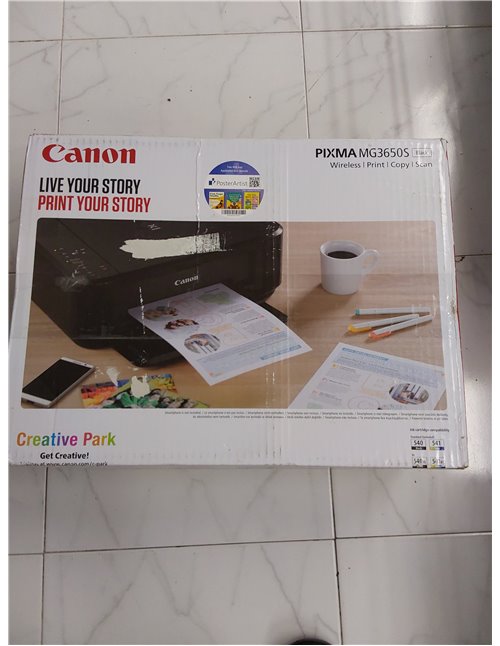 Canon Pixma MG3650S Impresora Multifunción 3 en 1, Sistema de Inyección de Tinta, Impresión, Escaneo y Copia, WiFi, Impresión a 