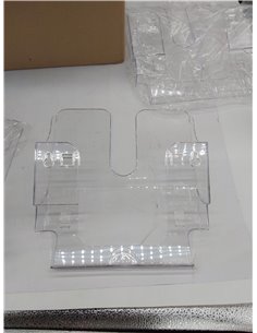 Durable set dispensador de folletos Flexiplus Duo (formato A4 vertical) transparente, 6 compartimentos con 2 juegos de fijación, 2