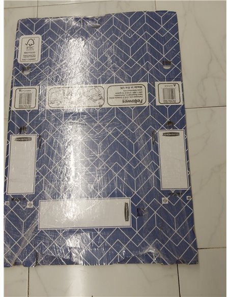 Bankers Box Caja archivadora A4, serie Décor para oficina y hogar, 100 mm de ancho, cartón ondulado 100% reciclado, color azul p