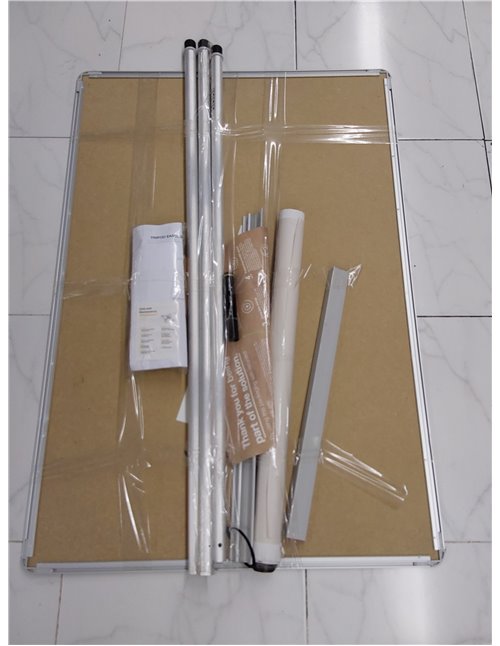 Bi-Office Pizarra Blanca con caballete de trípode basic, pizarra euro 70 x 100 cm, rotafolios con Marco Gris, con bandeja y clip