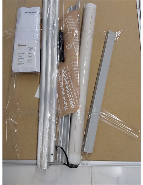 Bi-Office Pizarra Blanca con caballete de trípode basic, pizarra euro 70 x 100 cm, rotafolios con Marco Gris, con bandeja y clip