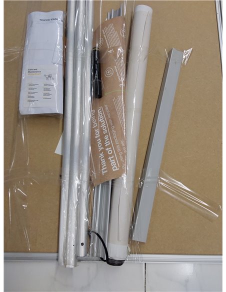 Bi-Office Pizarra Blanca con caballete de trípode basic, pizarra euro 70 x 100 cm, rotafolios con Marco Gris, con bandeja y clip