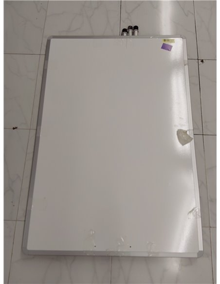 Bi-Office Pizarra Blanca con caballete de trípode basic, pizarra euro 70 x 100 cm, rotafolios con Marco Gris, con bandeja y clip