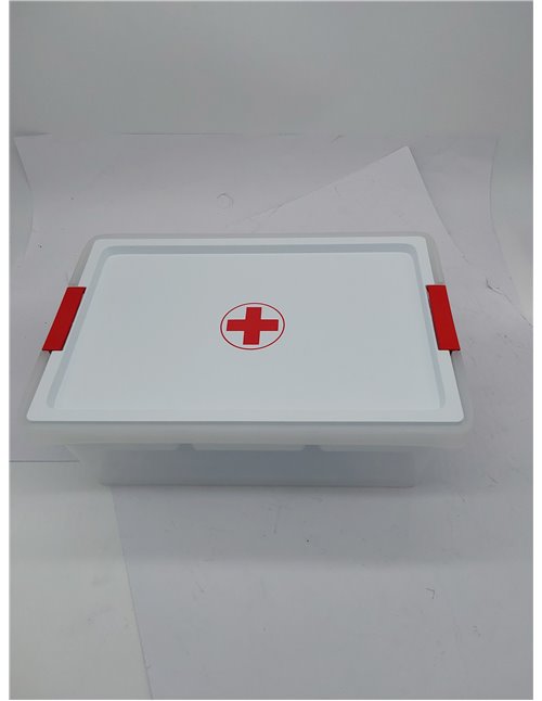 Tatay Caja Botiquín Primeros Auxilios con Tapa, 7L de Capacidad, con Asas, Tapa 100% Materiales reciclados, Libre de BPA. Medida