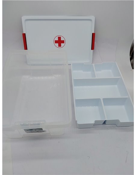 Tatay Caja Botiquín Primeros Auxilios con Tapa, 7L de Capacidad, con Asas, Tapa 100% Materiales reciclados, Libre de BPA. Medida