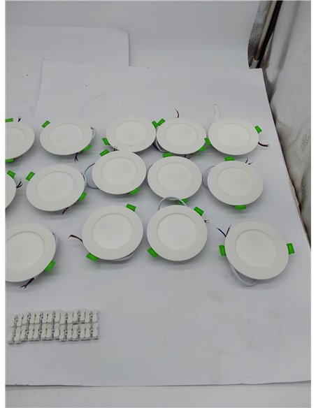 Fondiiz 20 Pack Focos LED Interior Techo Regulable, 6W Downlight LED Techo Empotrable Luz Calida Luz Neutra Luz Frío, IP44 Ojos 
