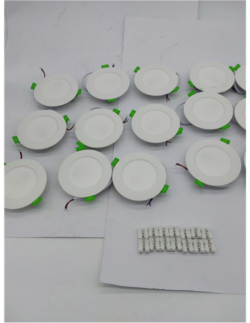 Fondiiz 20 Pack Focos LED Interior Techo Regulable, 6W Downlight LED Techo Empotrable Luz Calida Luz Neutra Luz Frío, IP44 Ojos 